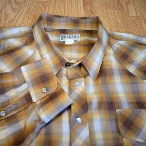 Haband Men’s Western Snap Shirt | Plaid | Big & Tall 4X